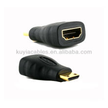 Позолоченный мини-HDMI мужчина к разъему HDMI-адаптера (тип C) - (тип A)